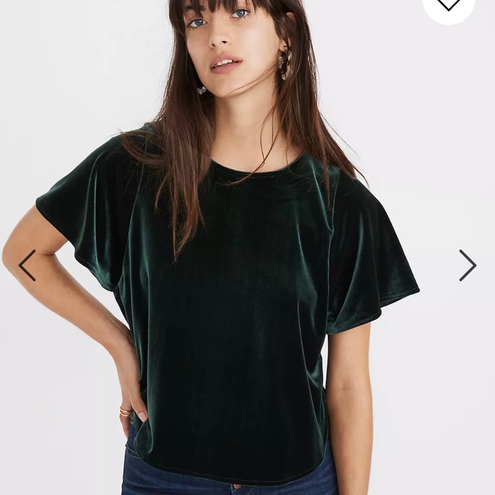 Madewell Velvet Butterfly Top